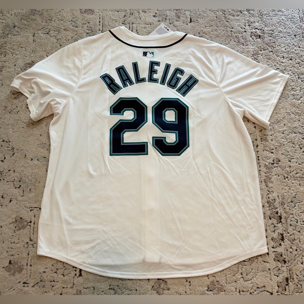 Nike Authentic Seattle Mariners Cal Raleigh #29 White MLB Jersey Men’s Sz: XXL